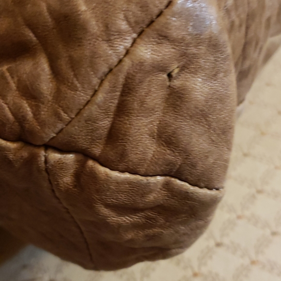 Gray Leather Hobo Style Bag - Picture 5 of 6